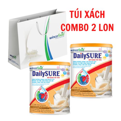 Combo 2 lon Sữa non bổ sung tổ yến Wincofood DailySURE (1600g/2lon)