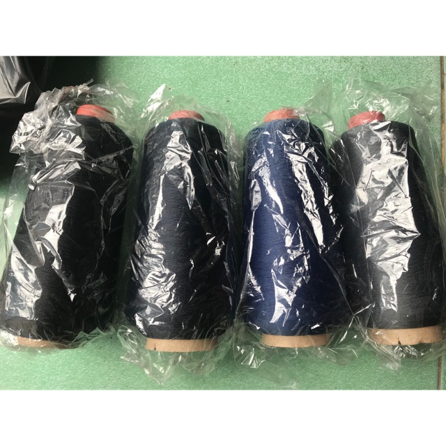 Chỉ tơ vắt sổ (xám chuột, xanh đen, xám đen, đen)