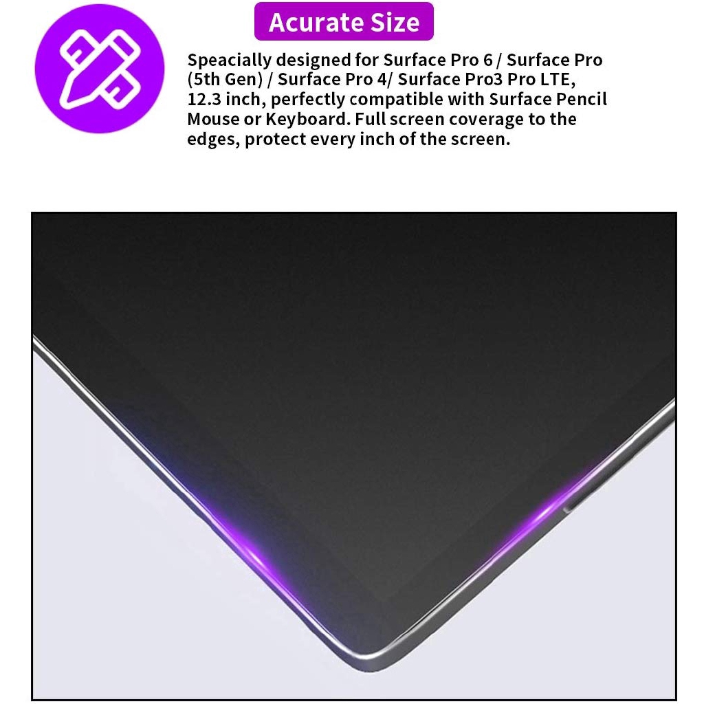 Miếng Dán Bảo Vệ Màn Hình Chống Dấu Vân Tay Cho Microsoft Surface Pro 9 / 8 / 7 / 6 / 5 / 4 / 3 Surface Go 2 / 3 Book 1 / 2 / 3 15 inch / 13 inchPro X laptop 1 / 2 / 3 / 4 13.5inch