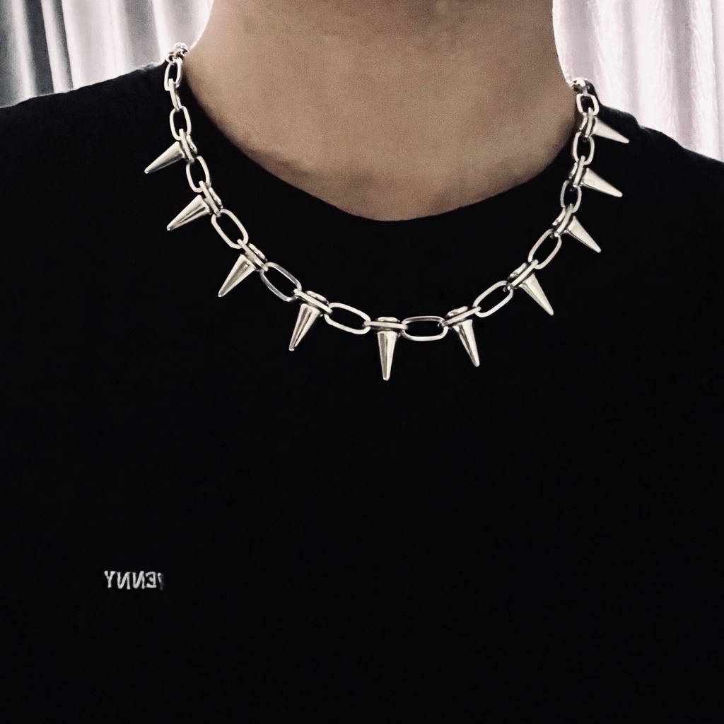 Vòng Cổ Choker Đinh Tán Kim Loại Thời Trang Punk Gothic Hàn Quốc Cho Nữ / Vòng Cổ Phong Cách Hip Hop Harajuku