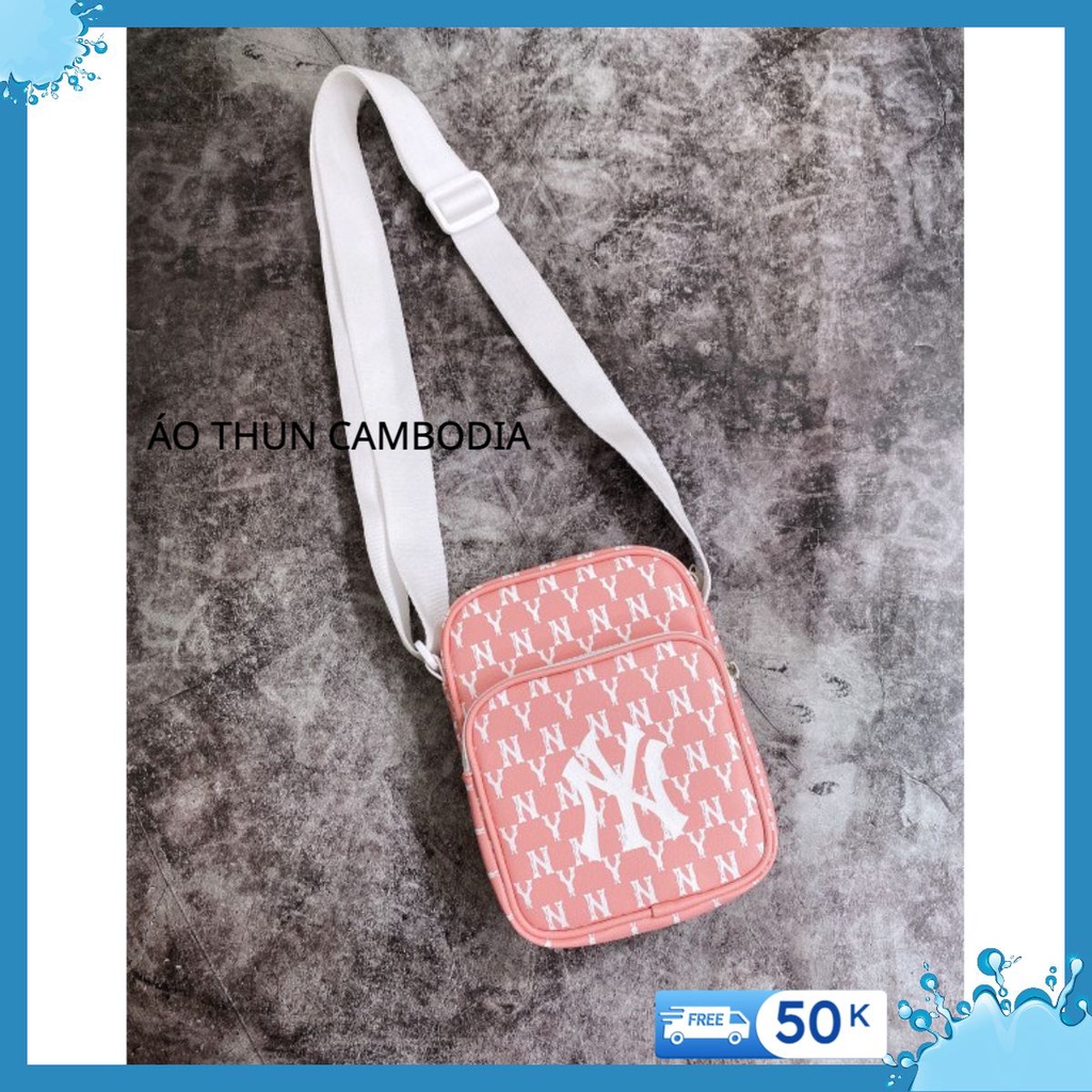 Túi đeo chéo hồng B210 MONOGRAM MINI BAG PINK Made in Viet/nam full tem tag