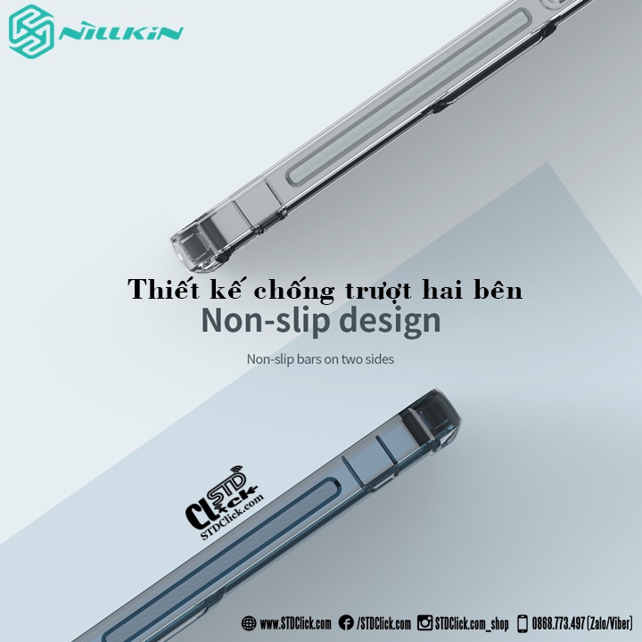 ỐP LƯNG IPHONE 13 PRO MAX NILLKIN NATURE TPU PRO LƯNG KÍNH PC TRONG VIỀN DẺO CHÍNH HÃNG