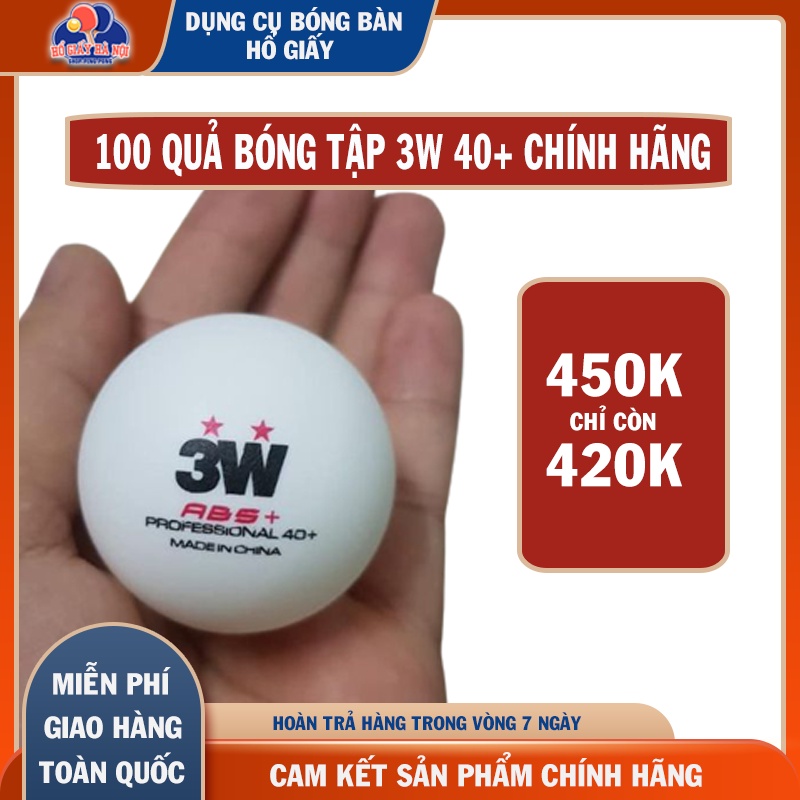 Quả Bóng Bàn Luyện Tập Thi Đấu 3W 40+ 2sao Độ Cứng Cao Tròn Đều