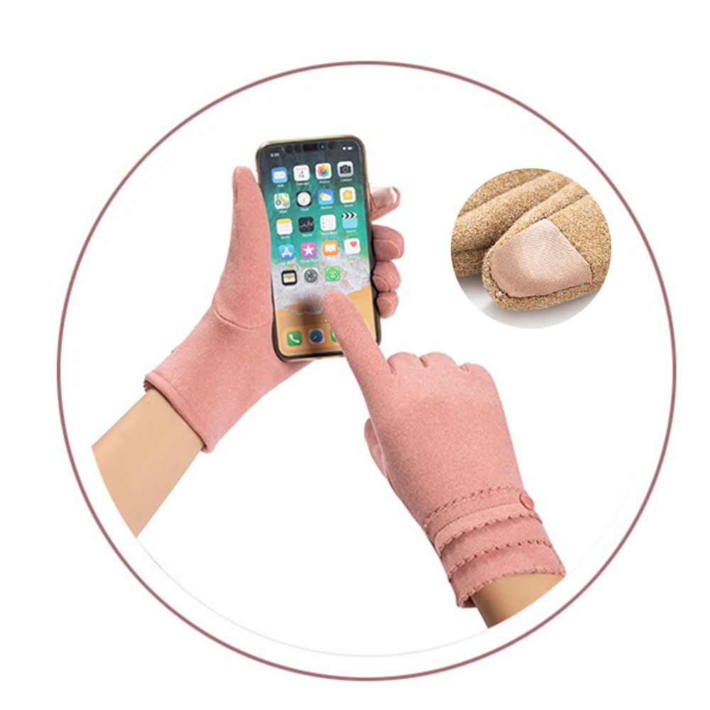 Găng tay nhung giữ ấm có thể dùng màn hình cảm ứng MIHAN1 cho nữ