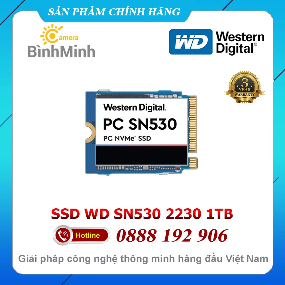 Ổ Cứng SSD 256GB 512GB 1TB WD SN530 NVMe PCIe Gen3 x4 2230