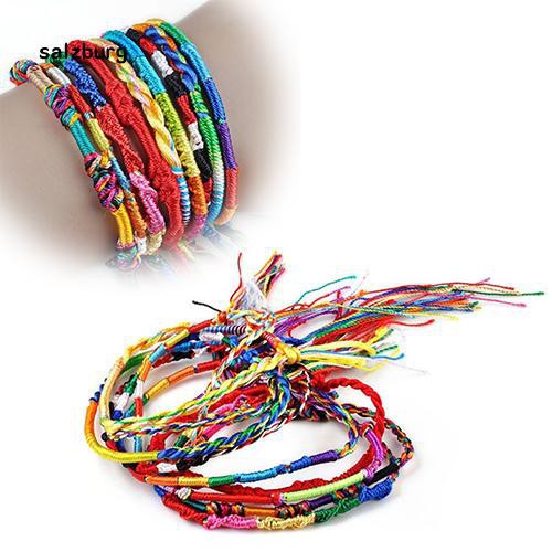 Set 20 vòng đan dây đeo tay nhiều màu sắc phong cách cổ điển thanh lịch