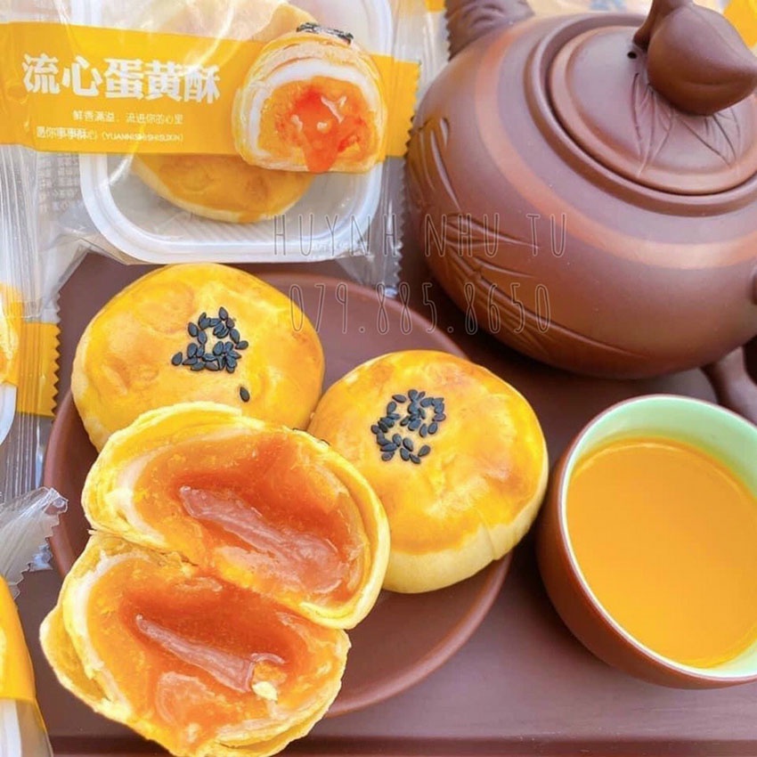 Bánh Đài Loan Siêu Ngon, Thùng Bánh Trứng Chảy Ngàn Lớp, Bánh Kim Sa Trứng Chảy Thùng 2.5 Kg