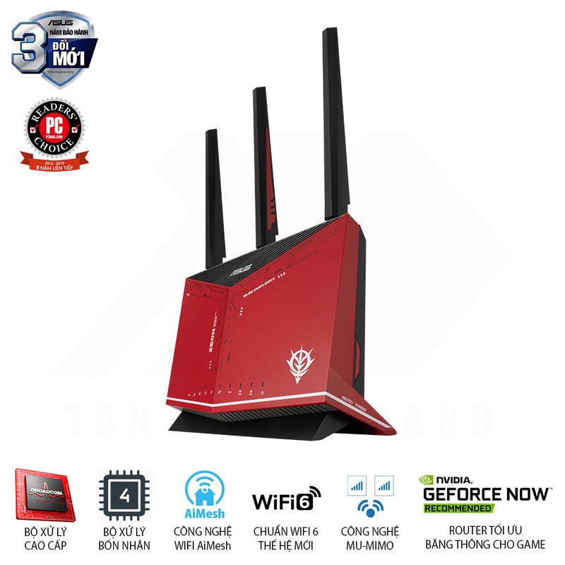 Bộ phát WIFI 6 ASUS RT-AX86U GUNDAM EDITION AX5700 - Phiên bản giới hạn 2021 - Bảo hành 36 tháng chính hãng ASUS | BigBuy360 - bigbuy360.vn