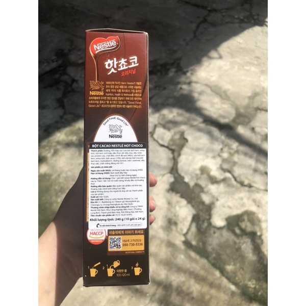 Bột Cacao nguyên chất Nestle Hot Choco 10gói-Nhập khẩu Hàn Quốc