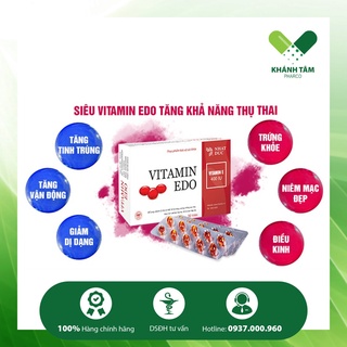 Vitamin EDO (Hộp 30 viên) - Vitamin E đỏ, Enat 400IU _Khánh Tâm