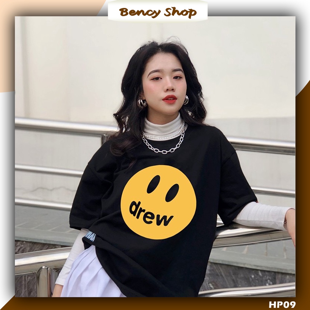 Áo phông DREW House Mặt cười Bencyshop , Áo thun unisex nam nữ form rộng  oversize chất liệu Cotton