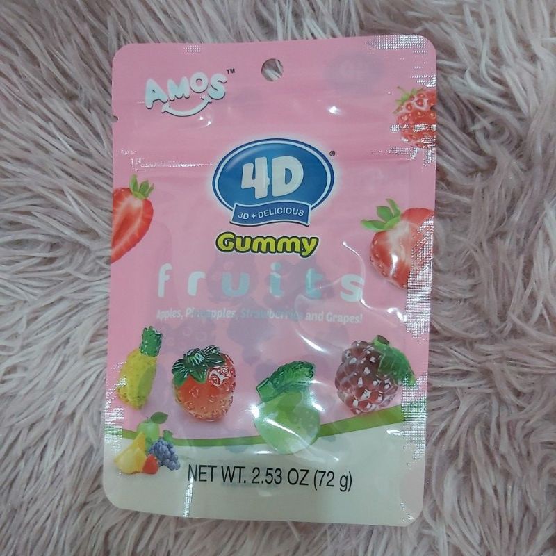 Kẻo dẻo trái cây 4D gói 72g, chất lượng quôc tế