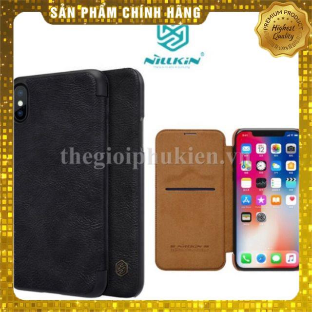 Bao da iphone X/XS hiệu nillkin QIN (hàng chuẩn chính hãng)có ngăn đựng thẻ