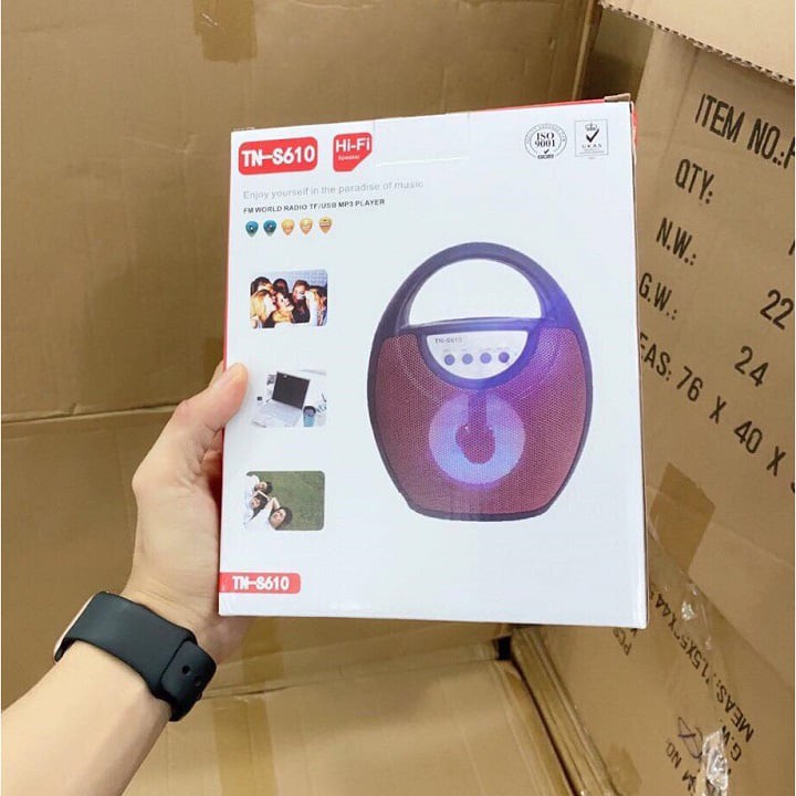 [ Rẻ Nhất Shopee + Có Video ]  Loa nghe nhạc, Loa Bluetooth TN S610 nháy đèn cắm thẻ nhớ và usb - Chính hãng - BH 2 Năm