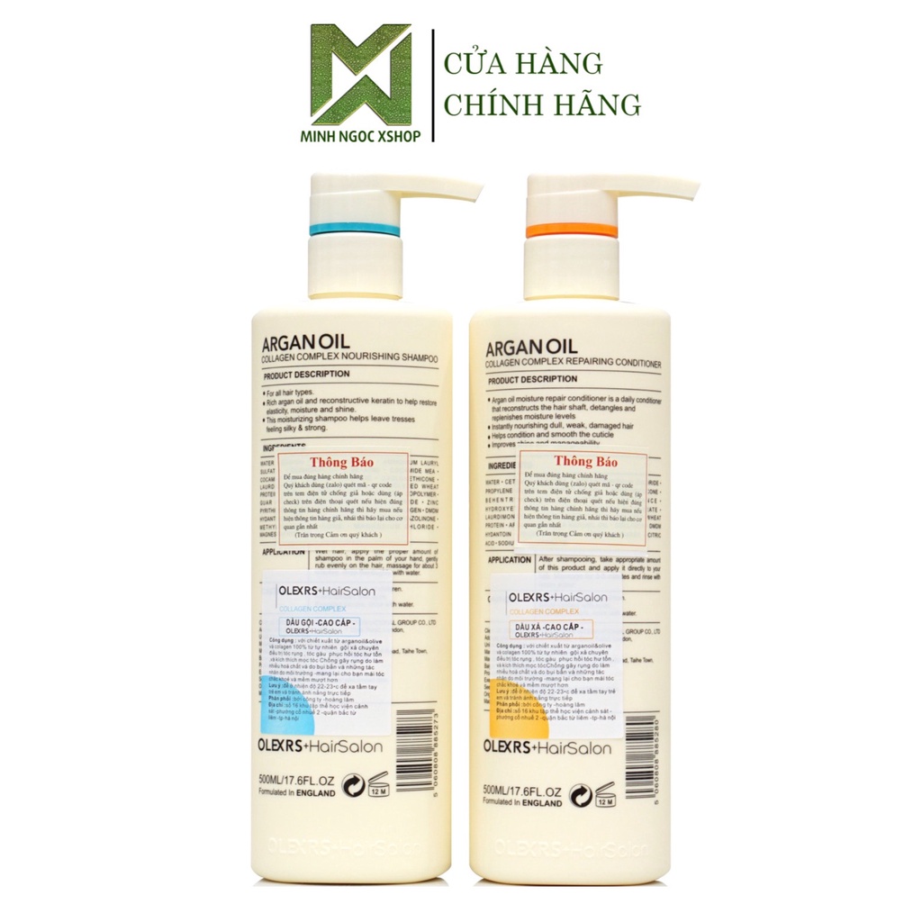 Dầu gội xả Olexrs Hair Salon 500ml, phục hồi chống rụng kích mọc tóc