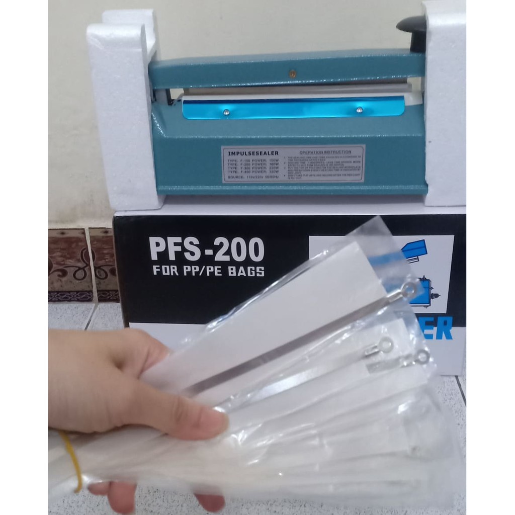 [ SALE sale ] Máy hàn miệng túi pfs200 vỏ thép loại xịn - mua 1 tặng 1 bộ dây tải nhiệt