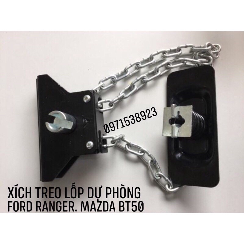 BỘ XÍCH TREO LỐP DỰ PHÒNG FORD RANGER 2004-2021, MAZDA BT50, NISSAN NAVARA 2011-2020.