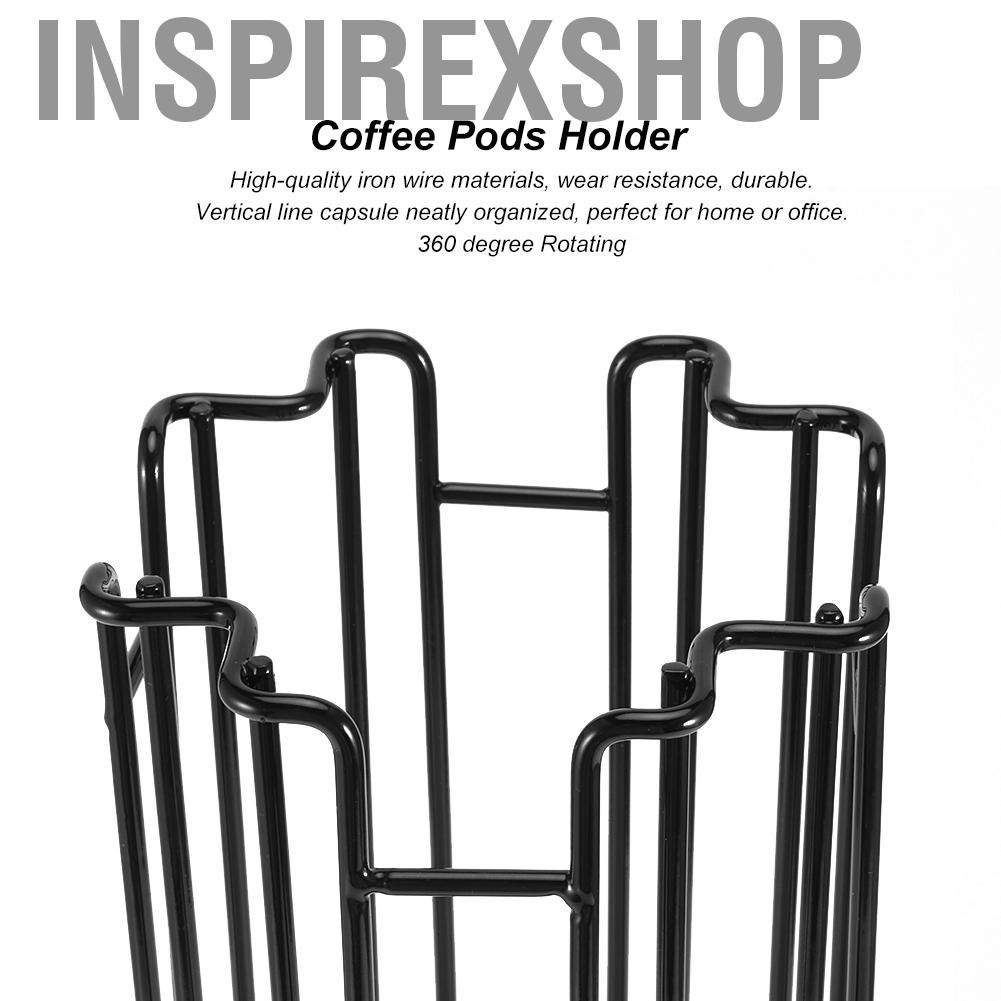 Inspirexshop Rotating Capsule Stand Coffee Pods Storage Shelf Rack Hol