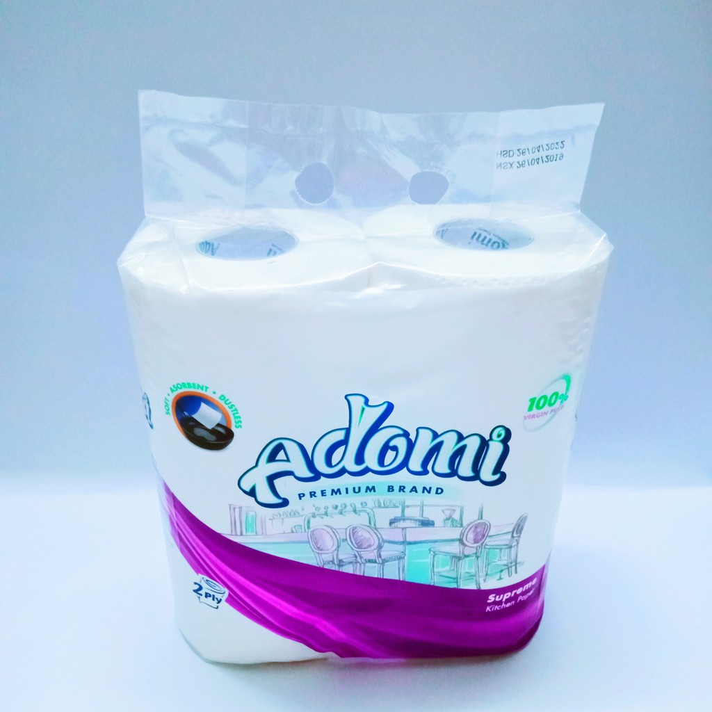 Giấy vệ sinh đa năng siêu dầy và to  ADOMI cao cấp tiêu chuẩn xuất khẩu Châu Âu