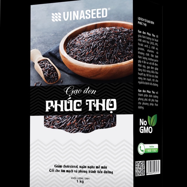 GẠO LỨT ĐEN PHÚC THỌ (1kg) chính hiệu