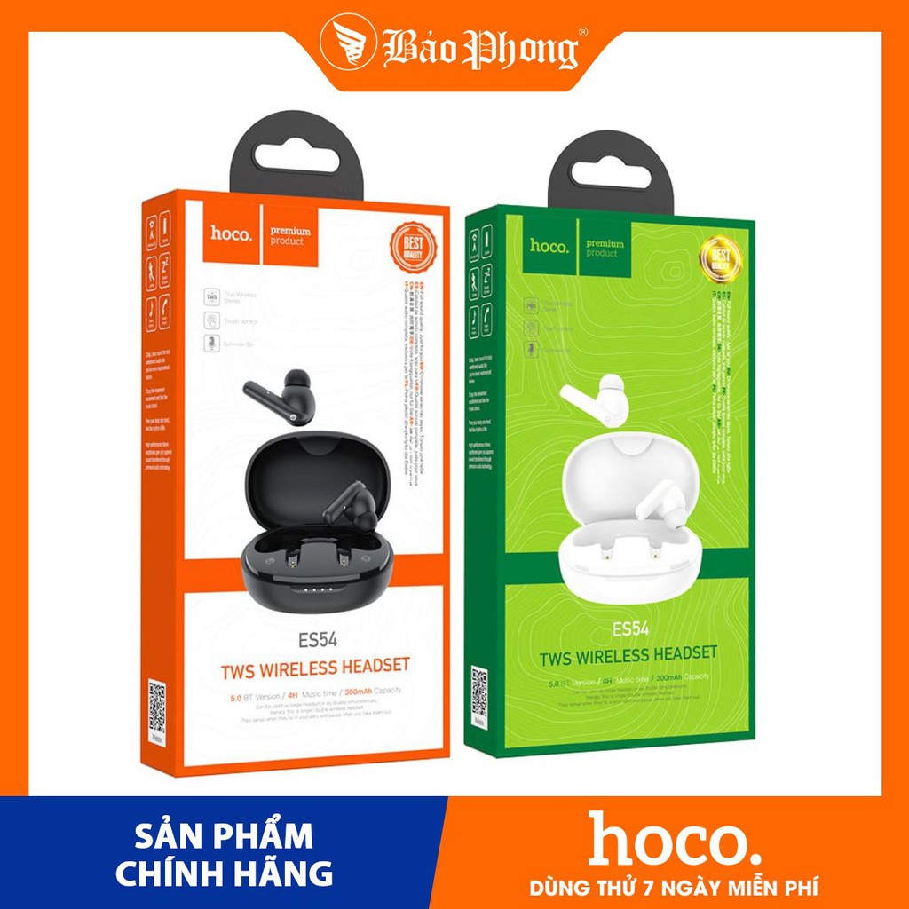 Tai nghe không dây bluetooth V5.0 HOCO ES54 có hộp sạc Dành cho điện thoại iPhone iP Xiaomi Huawei Samsung Oppo Realme