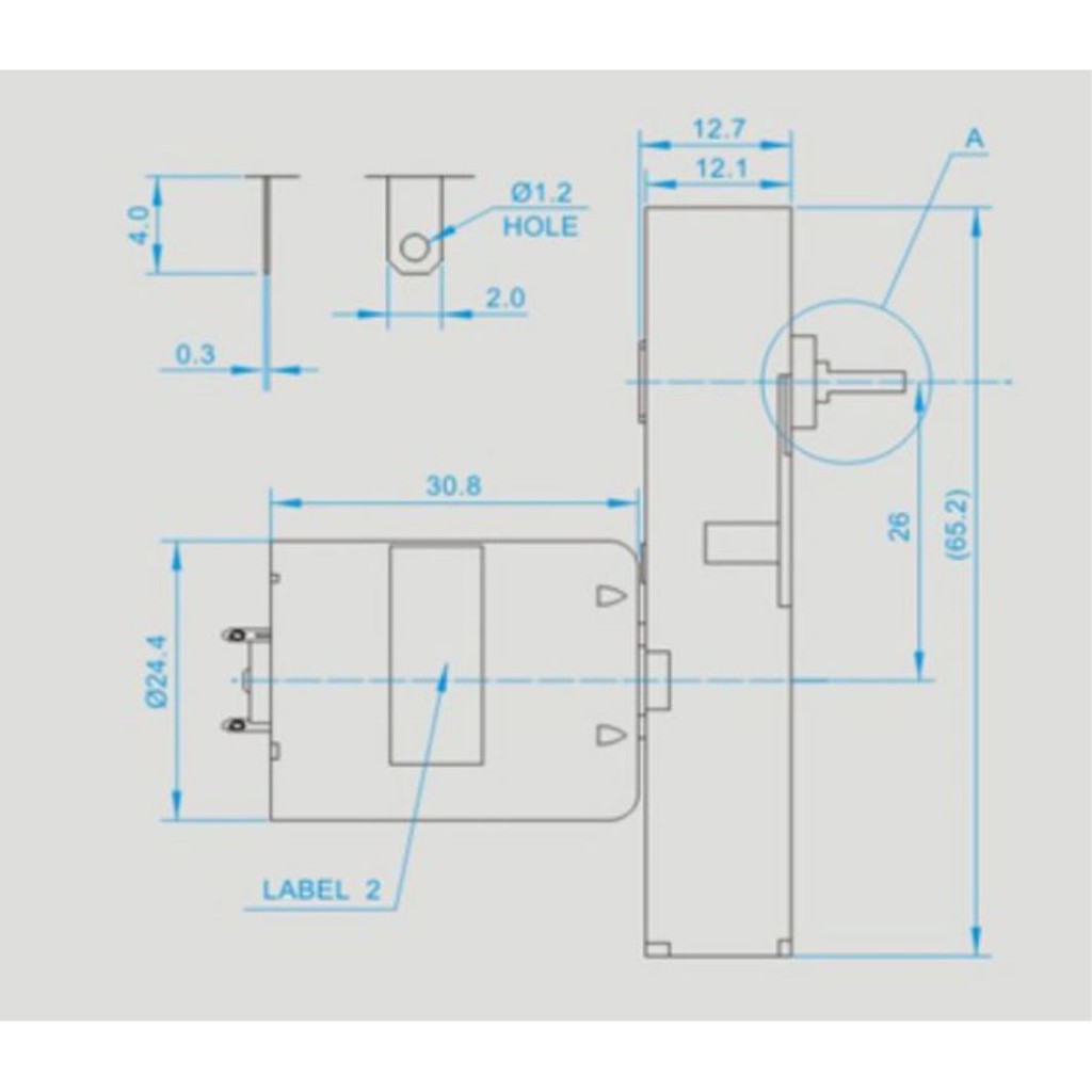 động cơ giảm tốc RS-370 WRK-370SD 24V 340V/P 60mA kde2549