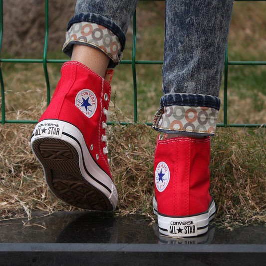 Giày CV Đỏ Tươi Cổ Cao Nam