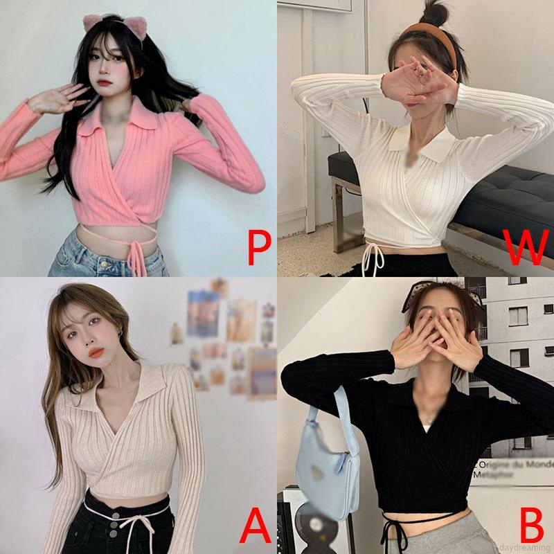 Áo Cardigan Dệt Kim Tay Dài Cổ Chữ V Màu Sắc Đơn Giản