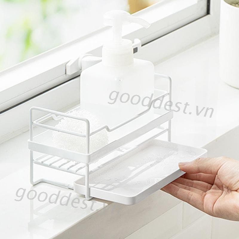 Giá đỡ mút rửa chén có rãnh thoát nước có thể tháo rời sắp xếp gọn gàng cho nhà bếp/nhà tắm