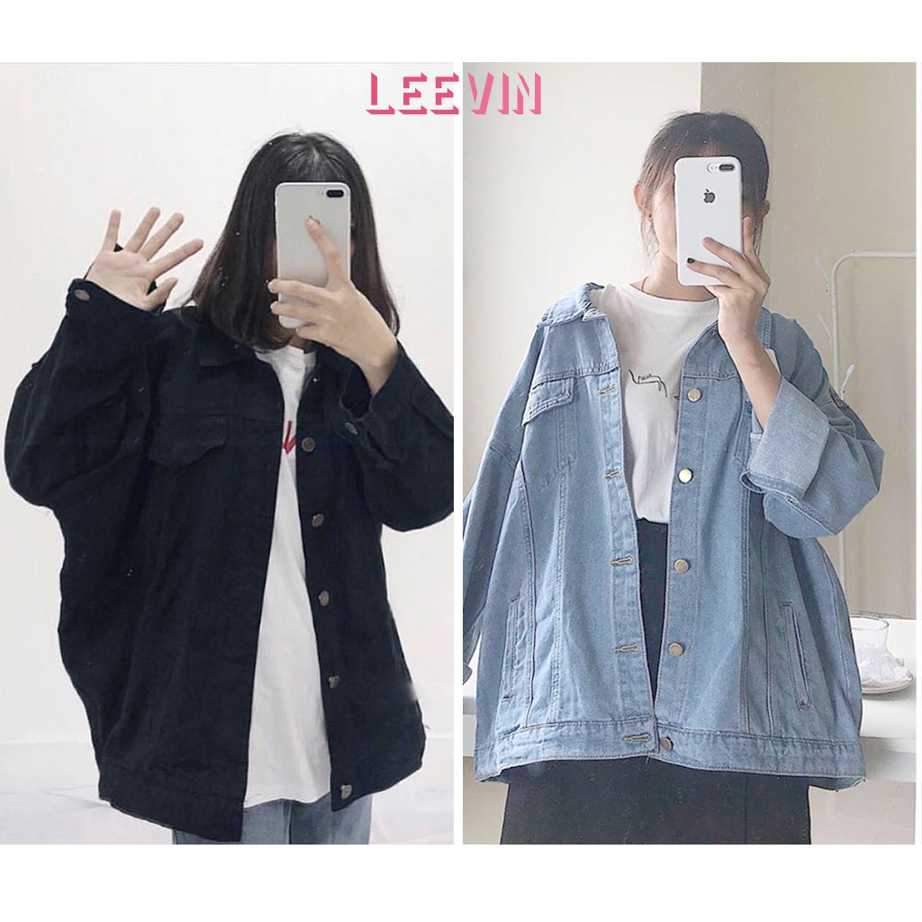 Áo Khoác Jean Unisex Outfits Nam Nữ Form Rộng (Kèm hình thật + Video) - Áo khoác bò Leevin Store | BigBuy360 - bigbuy360.vn