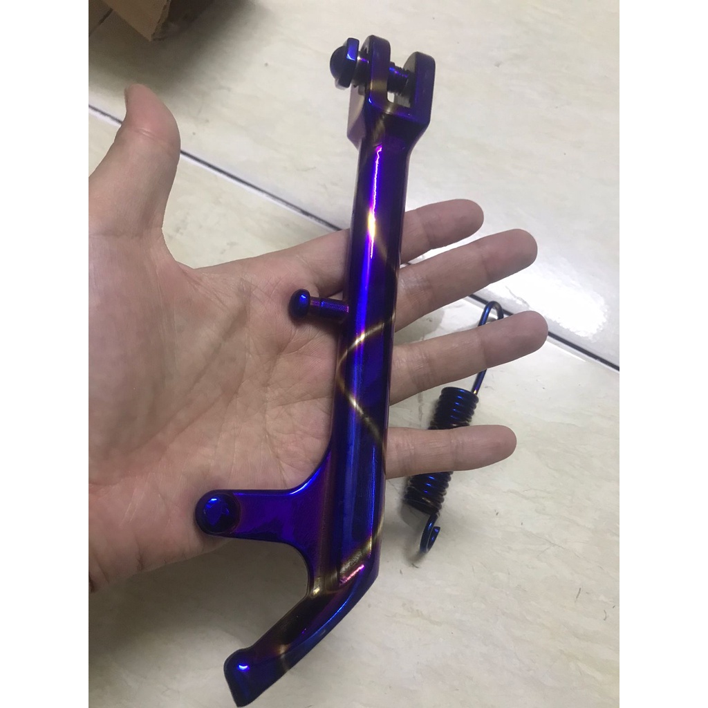 Chân chống inox màu Titan cho xe Winner 150- X, Exciter 150-155c, Sonic 150, Raider - Sachia.
