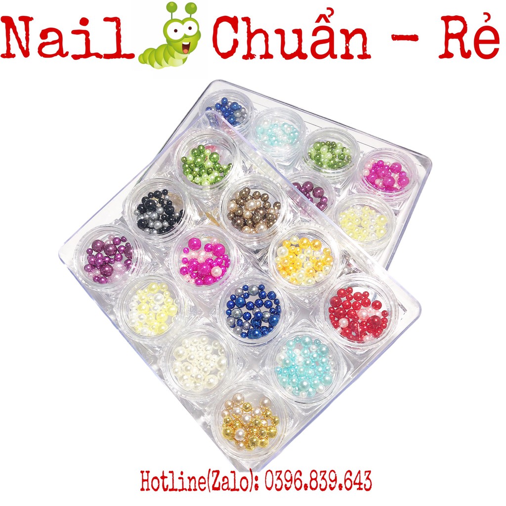 SET HẠT TRAI NỬA  ÔM PHOM MIX MÀU TRANG TRÍ MÓNG - NAIL