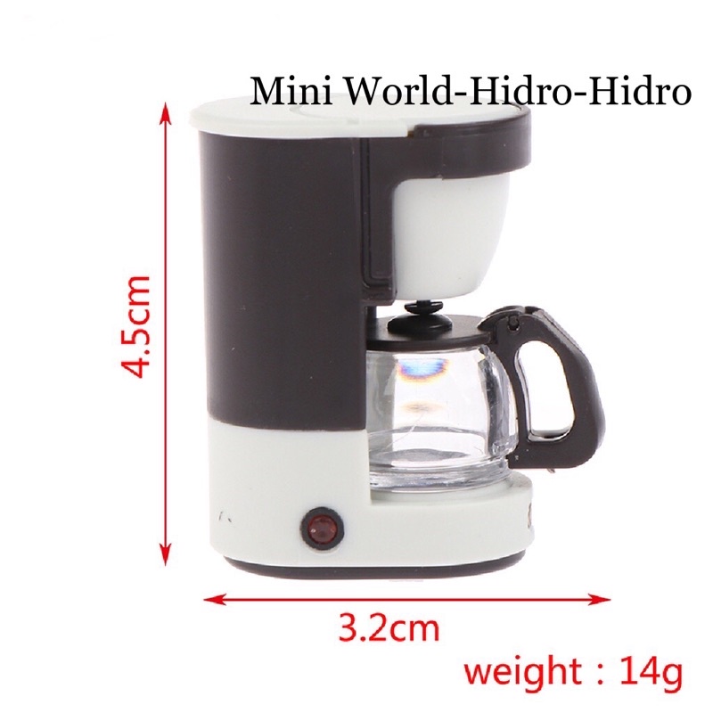Đồ chơi, phụ kiện, nội thất máy xay sinh tố, máy pha cafe mini tí hon dùng cho Búp bê BJD 1/12, 1/8 trang trí. Combo