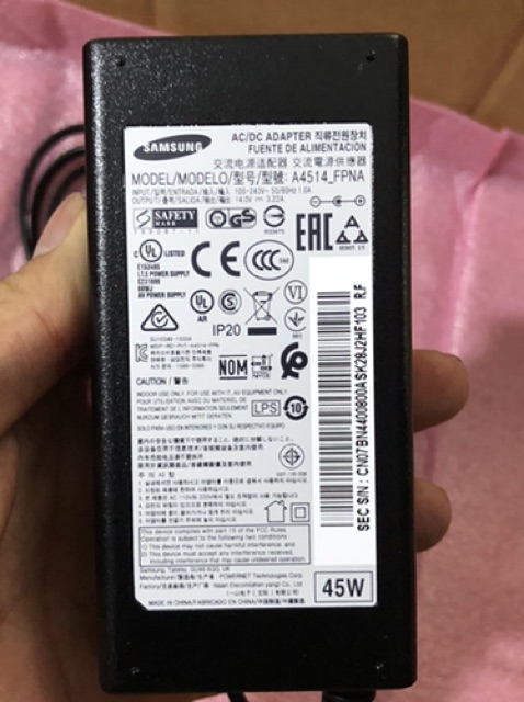 Adapter nguồn samsung 14v 3.22a chính hãng