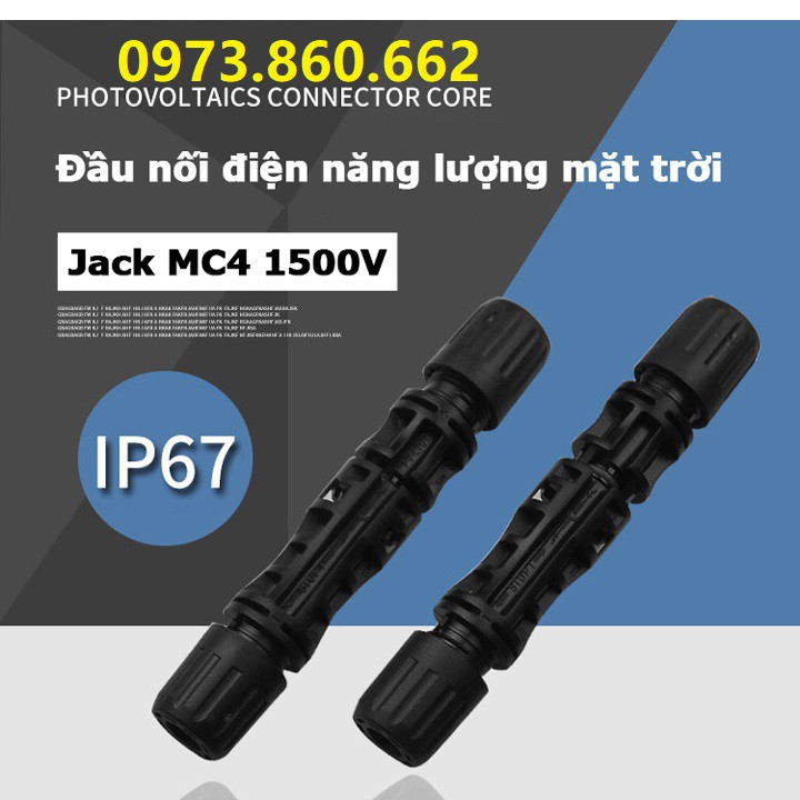 Giắc nối MC4 1500V loại tốt - Giắc nối dùng cho PIN năng lượng mặt trời