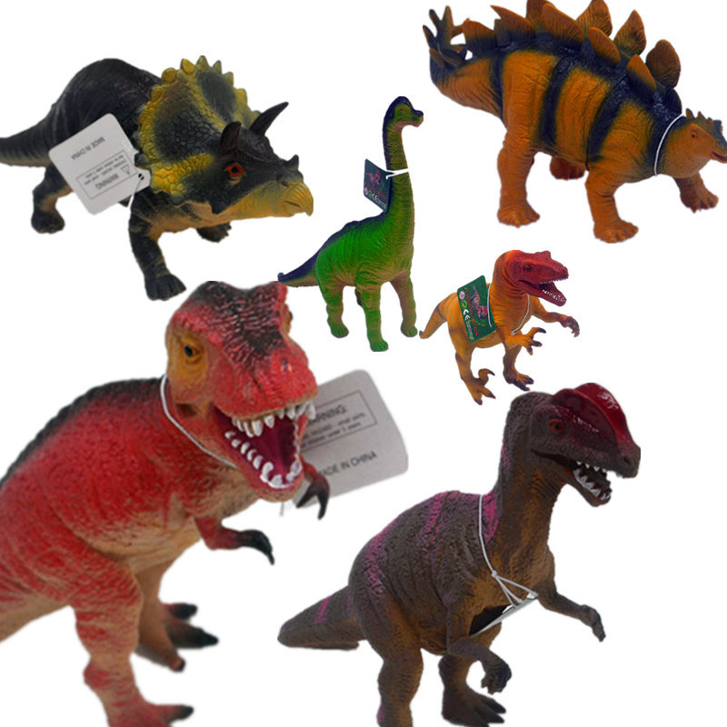 6 PCS/set Jurassic Park Dinosaur Toys T-rex Tyrannosaurus triceratops Allosaurus Dilophosaurus Action Figures For Kids Birthdays Gifts