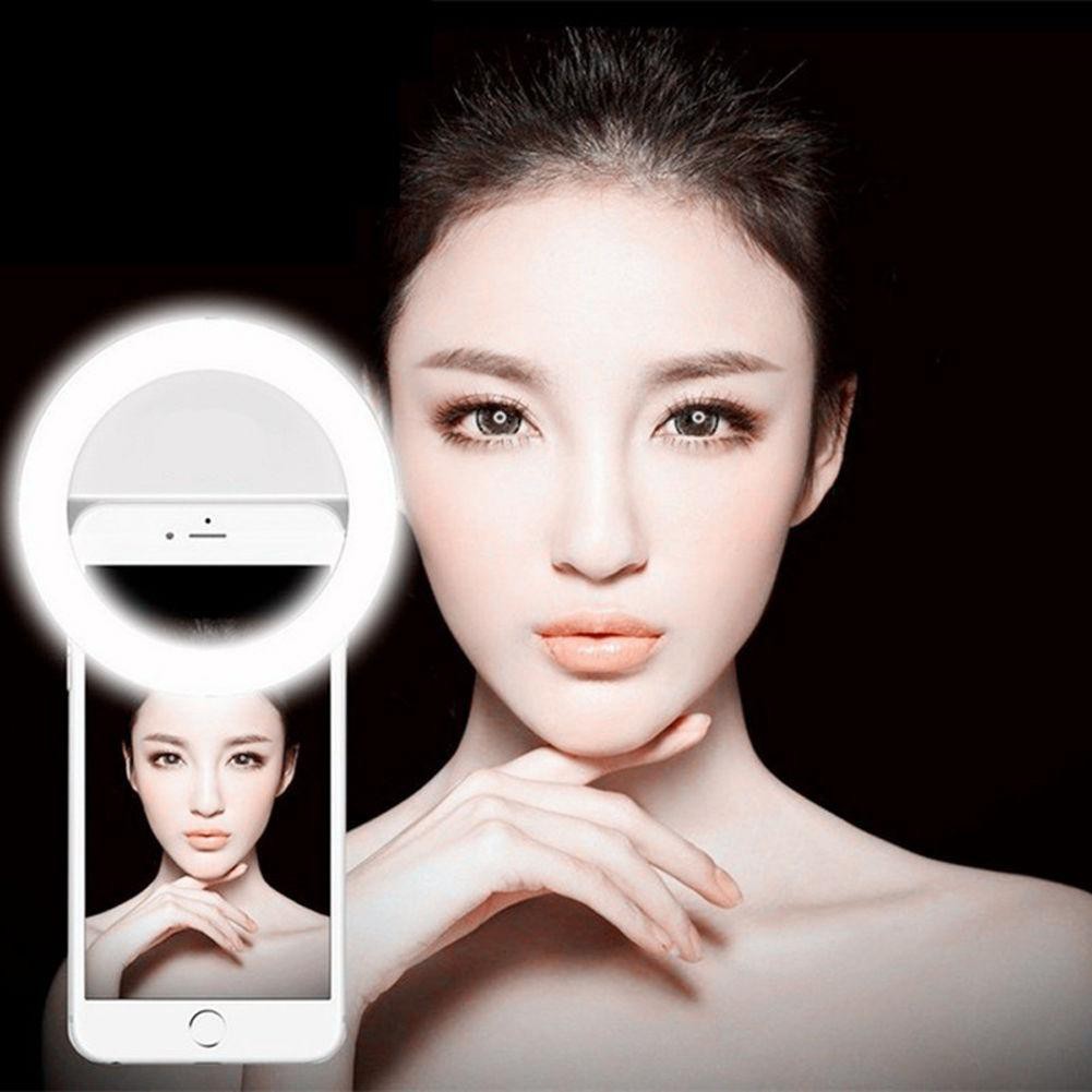 Đèn LED hình tròn hỗ trợ chụp ảnh selfie cho điện thoại