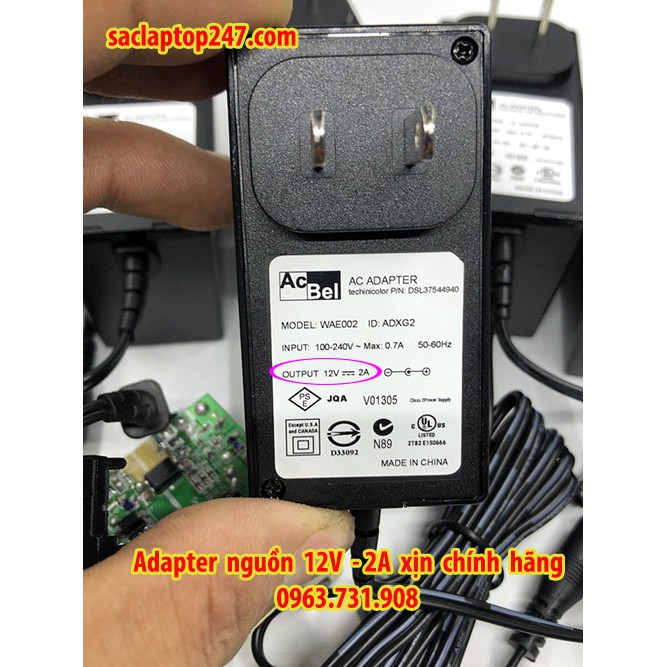 Adapter nguồn 12v 2a chính hãng