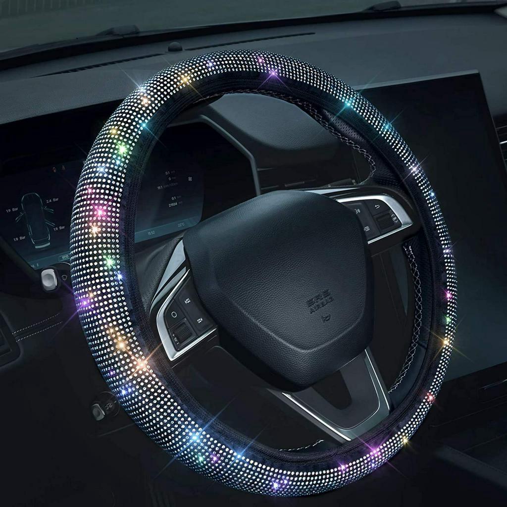 Bọc vô lăng bọc vô lăng ô tô SEAMETAL đính pha lê long lanh cho xe hơi SUV