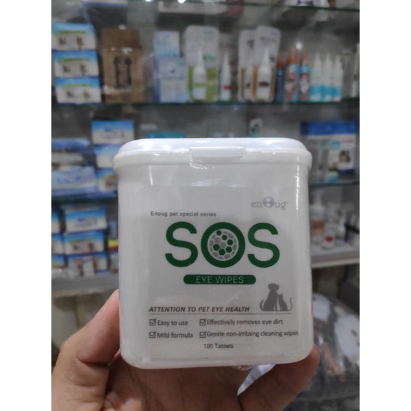 Khăn lau ố mắt SOS cho chó mèo(Hộp 100 miếng)