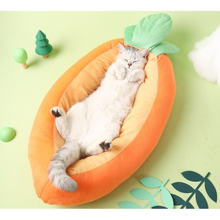 Nệm giường cho chó mèo - thú cưng hình cà rốt dễ thương mềm mại - nhà cho thú cưng
