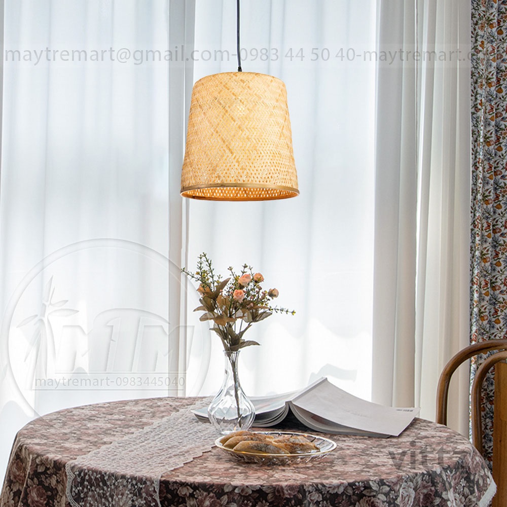 Đèn tre MTDT64 - Đèn mây tre l Đèn trang trí l Đèn treo thả