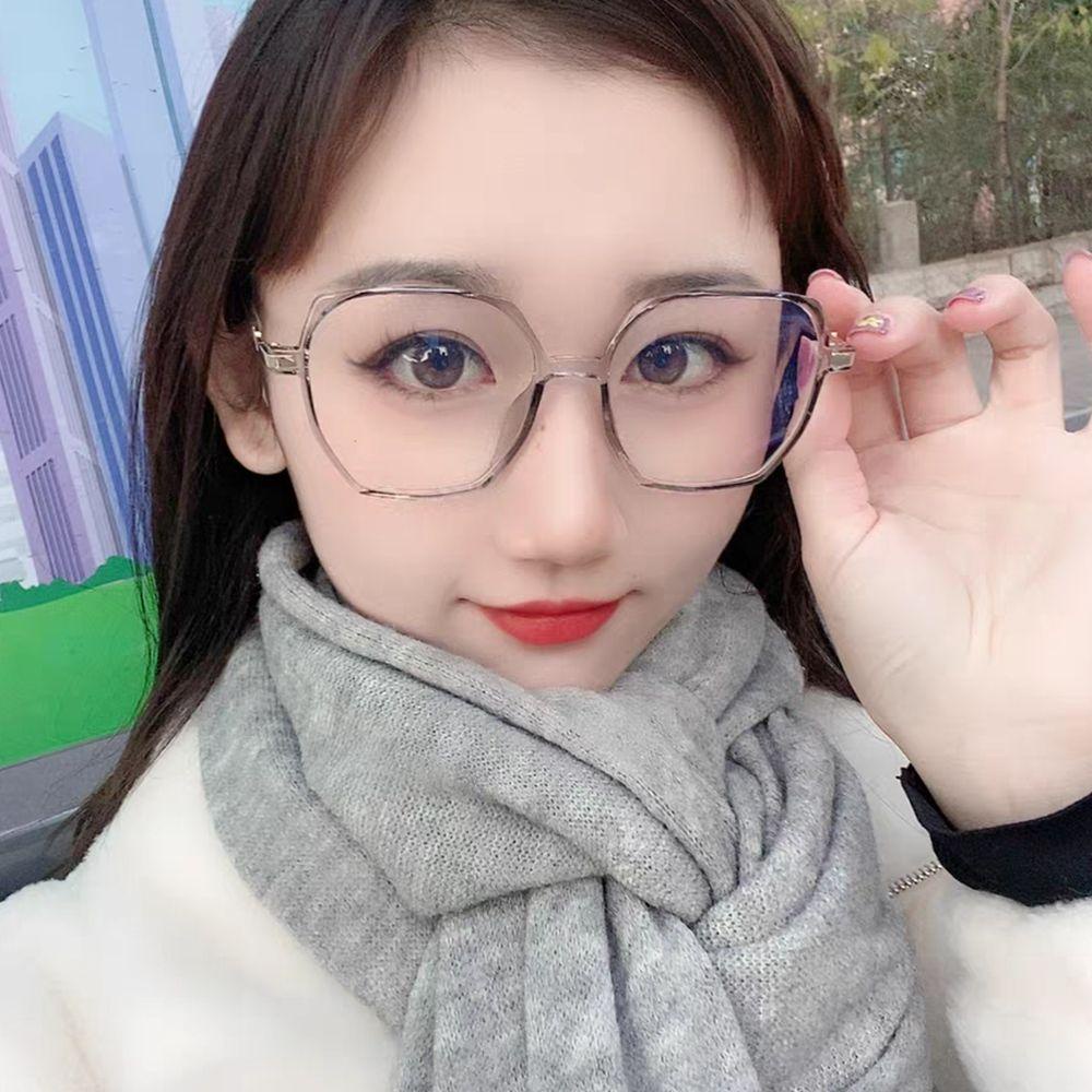 Mắt Kính Gọng Đa Giác Chống Ánh Sáng Xanh Thời Trang Ngọt Ngào