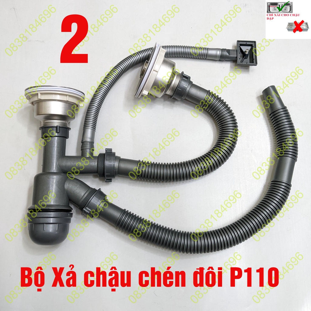 Bộ Xả Bồn Rửa Chén Đôi ,Xi Phông Xả Chậu Rửa Chén đôi, đơn NK09