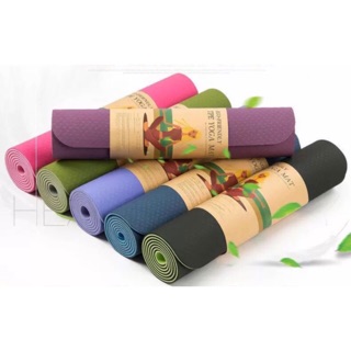 [HÀNG SẴN] THẢM TẬP YOGA 2 LỚP CAO CẤP KT 183cmx61 dày 6mm ( Hàng Có Sẵn)