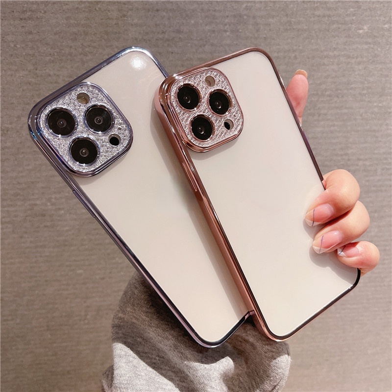 Ốp điện thoại dẻo mạ điện bảo vệ ống kính camera thích hợp cho iPhone 13 Pro 12 11 Pro Max 11 11 Pro 12 Pro