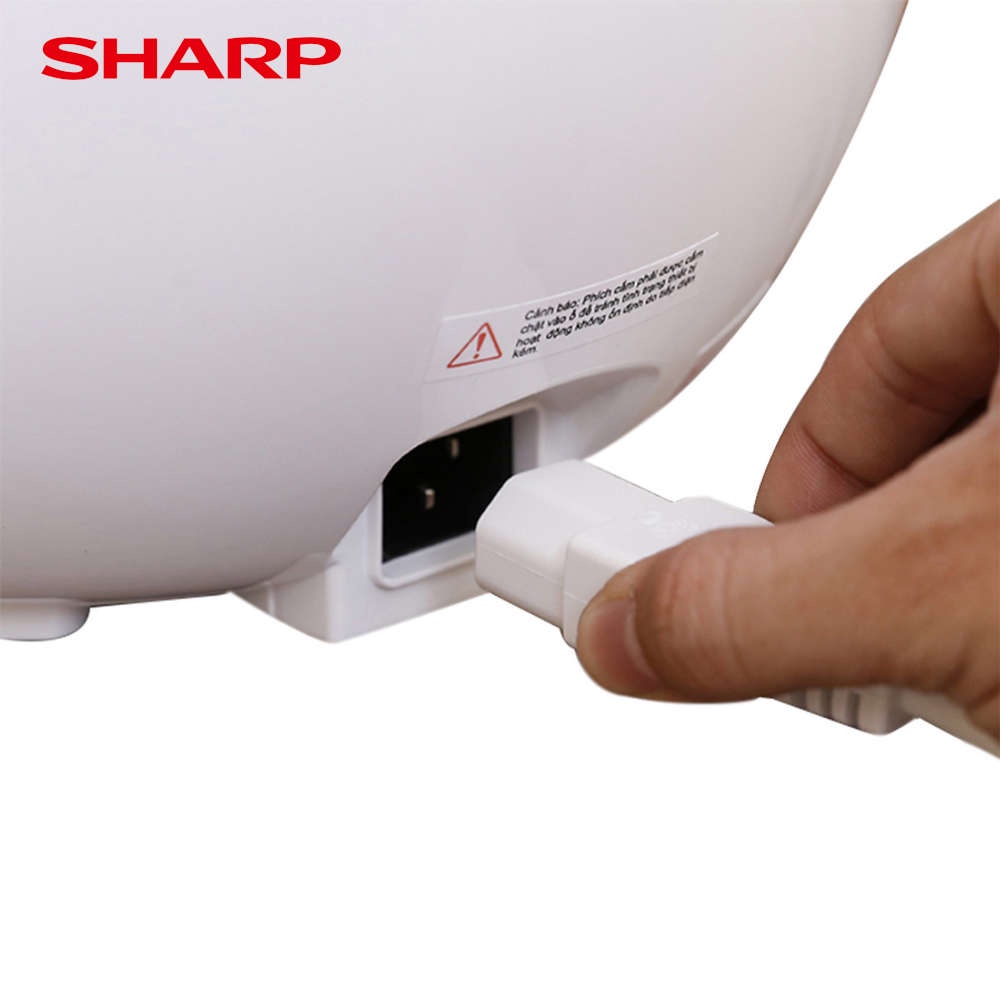 Nồi cơm điện mini SHARP 0.72L KS-A08 chính hãng hai màu TRẮNG/ĐỎ thiết kế nồi chống dính