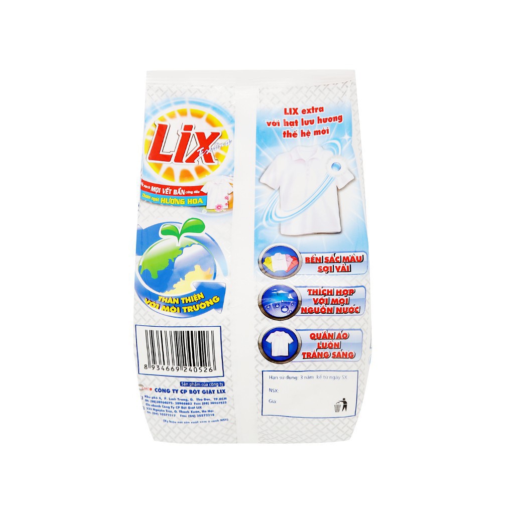 Bột giặt Lix Extra hương hoa 560g     ngochuyen03