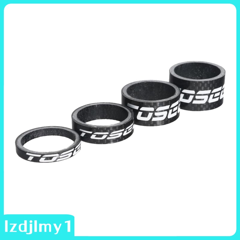 Set 4 Vòng Đệm Cổ Xe Đạp MTB Bằng Sợi Carbon 3K