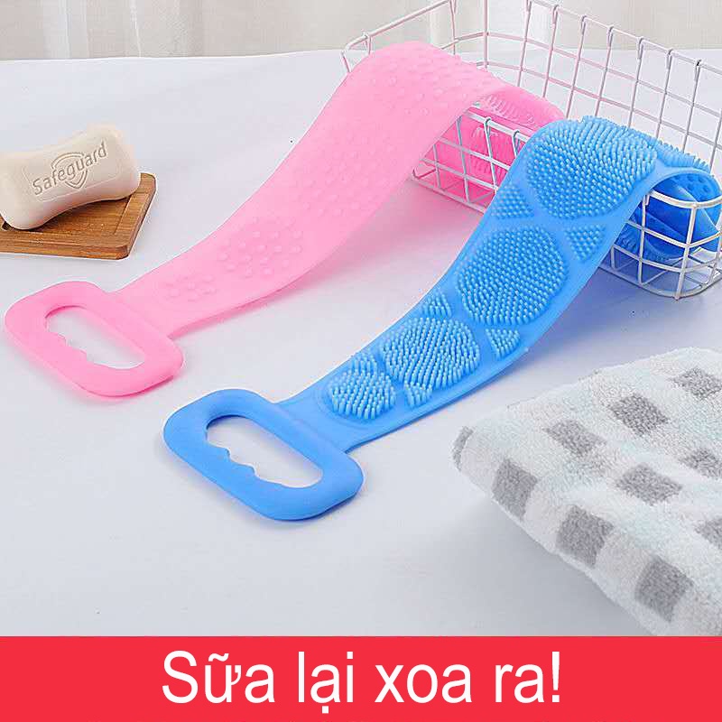 60cm Dây Tắm, Cọ Tắm, Đai tắm Chà Lưng, có gai bằng gel silicon mềm, Massage thư giãn Chuyển phát nhanh [GM-CZJ4]